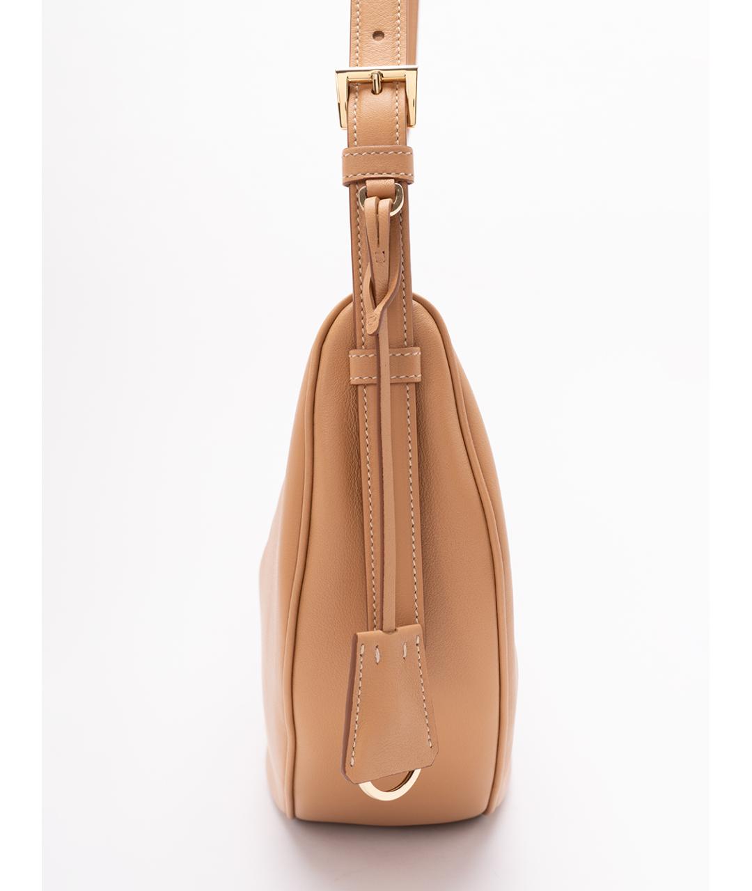PRADA Бежевая кожаная сумка через плечо, фото 3