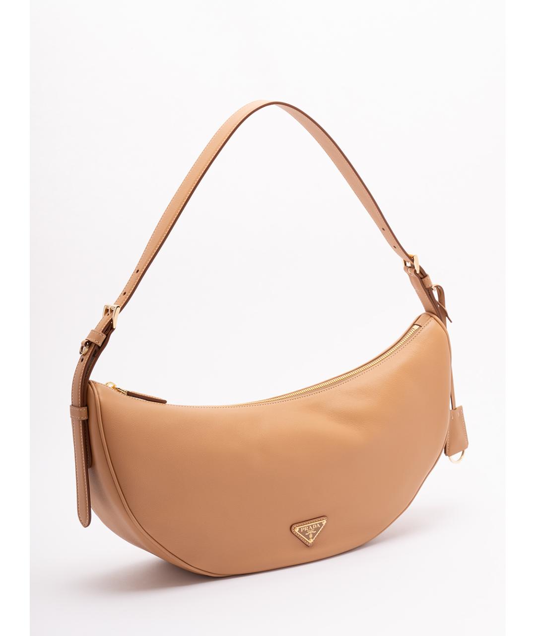 PRADA Бежевая кожаная сумка через плечо, фото 2