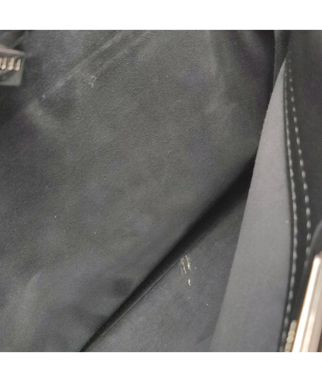FENDI Черная кожаная сумка с короткими ручками, фото 6