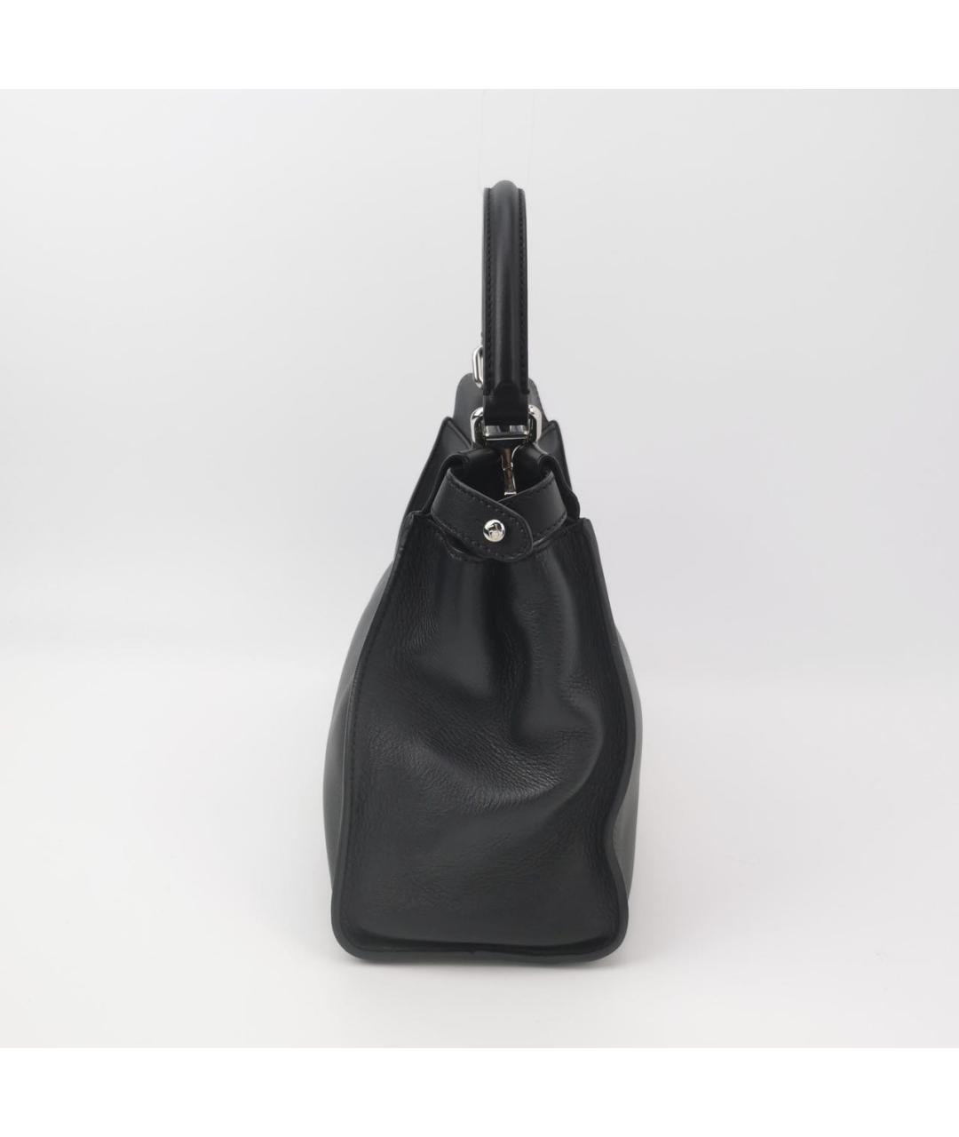 FENDI Черная кожаная сумка с короткими ручками, фото 2