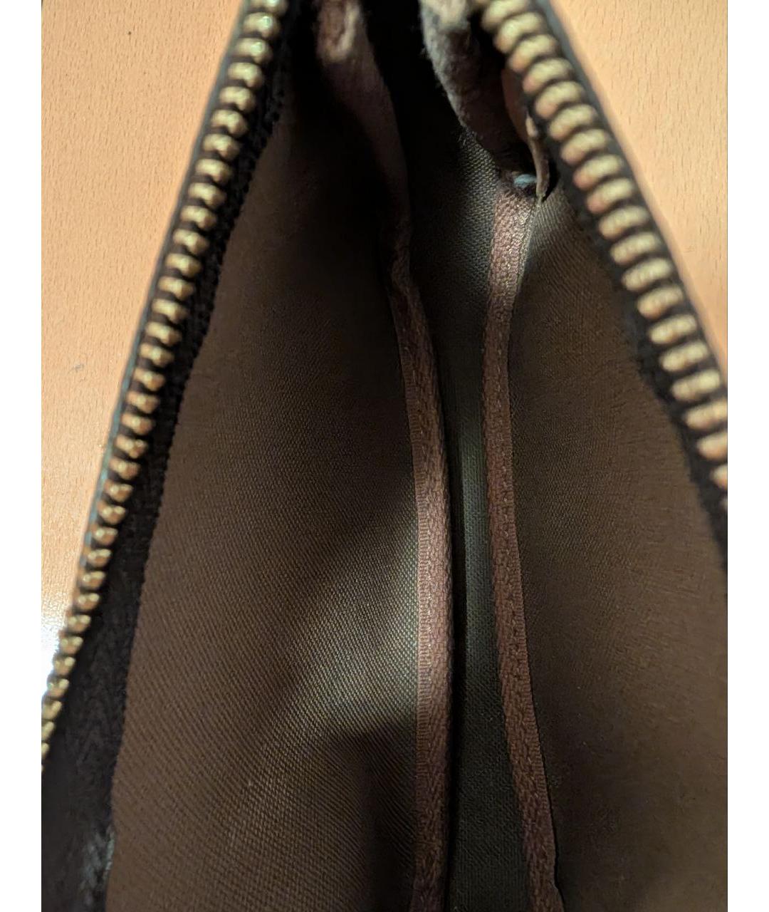 LOUIS VUITTON Коричневая кожаная сумка через плечо, фото 6