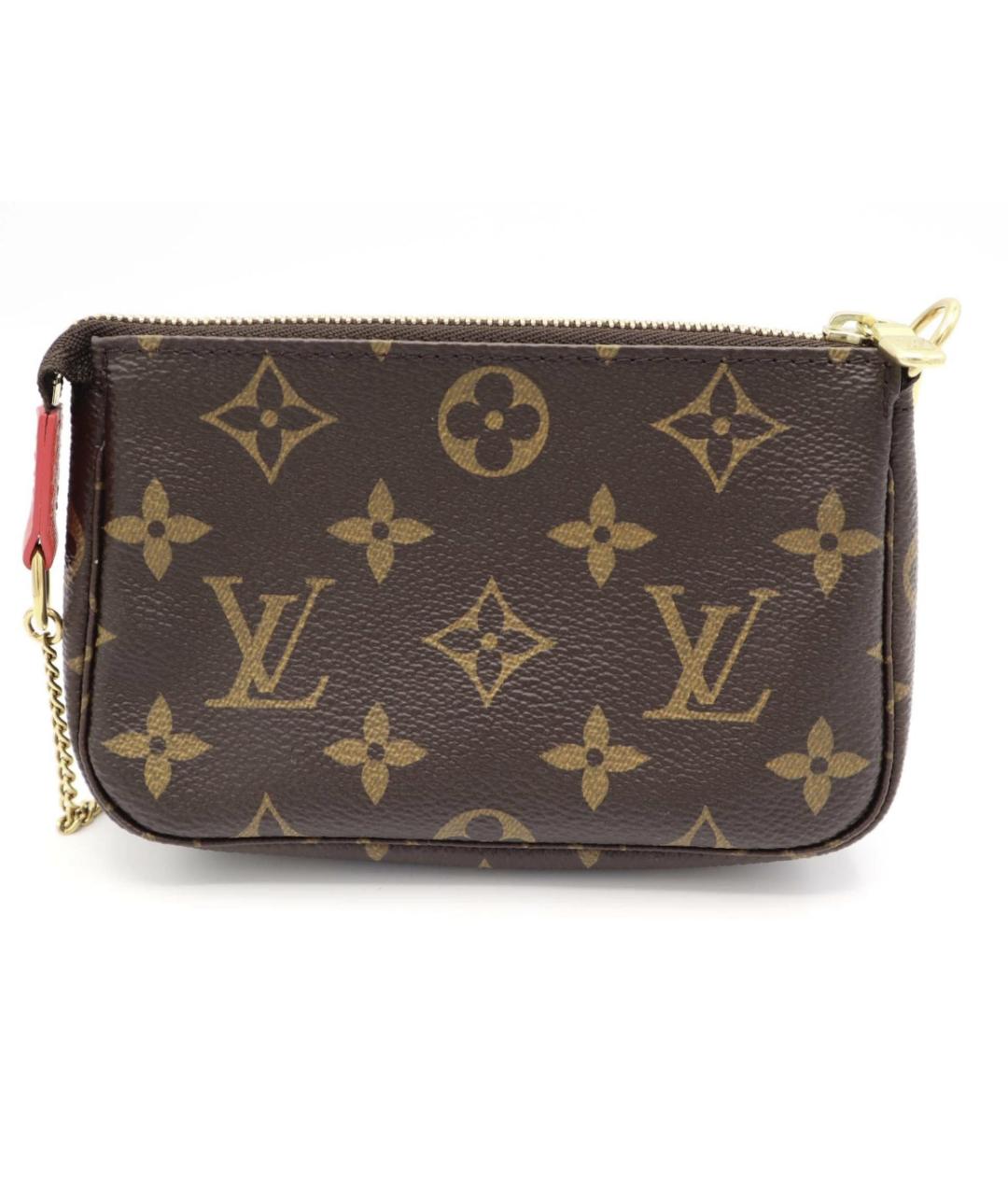 LOUIS VUITTON Коричневая кожаная сумка через плечо, фото 8