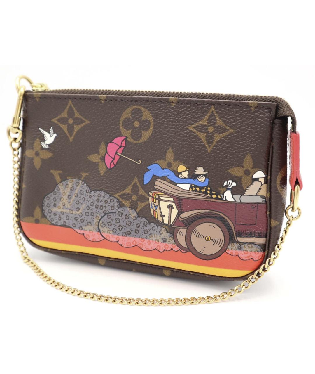 LOUIS VUITTON Коричневая кожаная сумка через плечо, фото 2