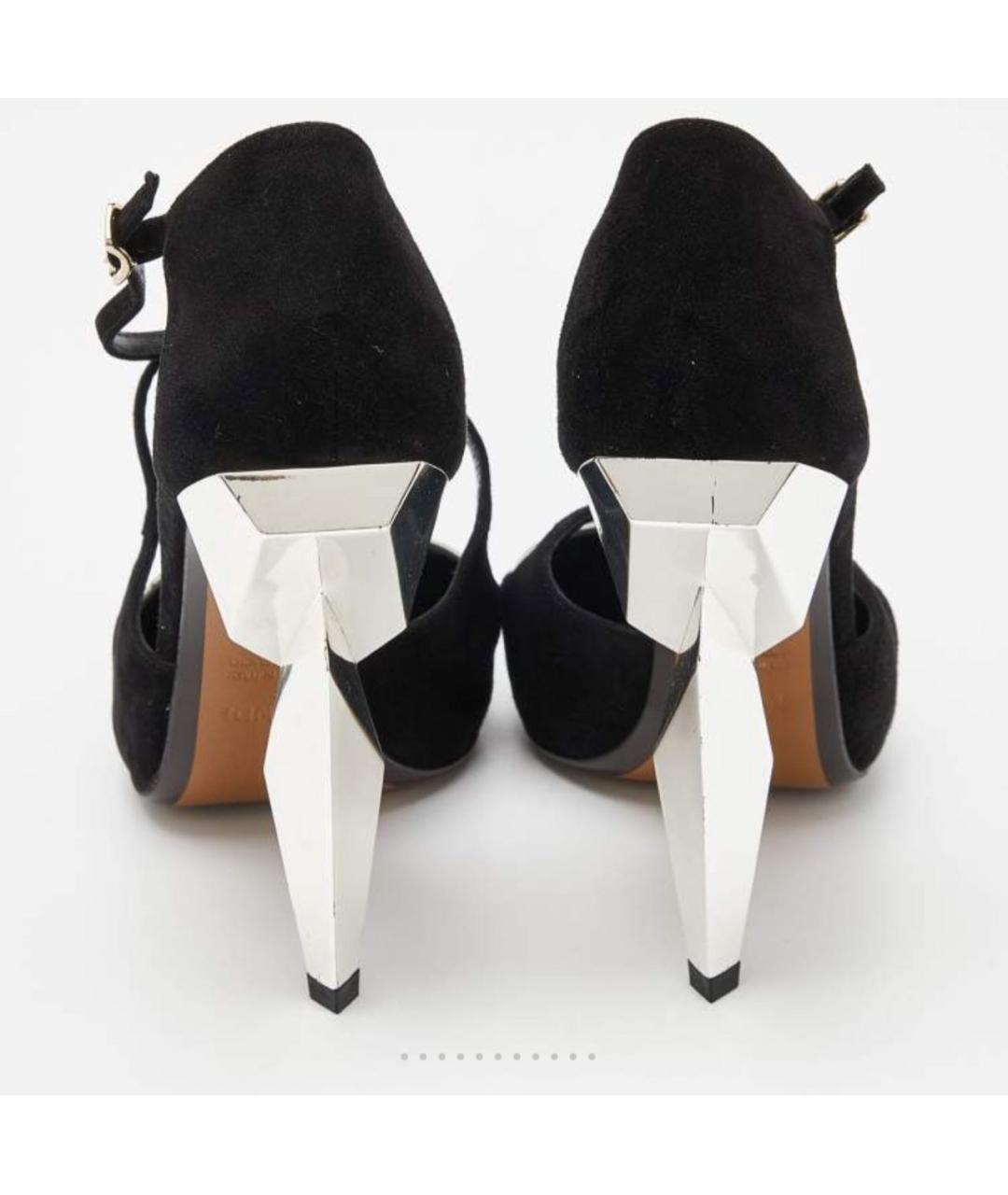 FENDI Черные замшевые туфли, фото 4