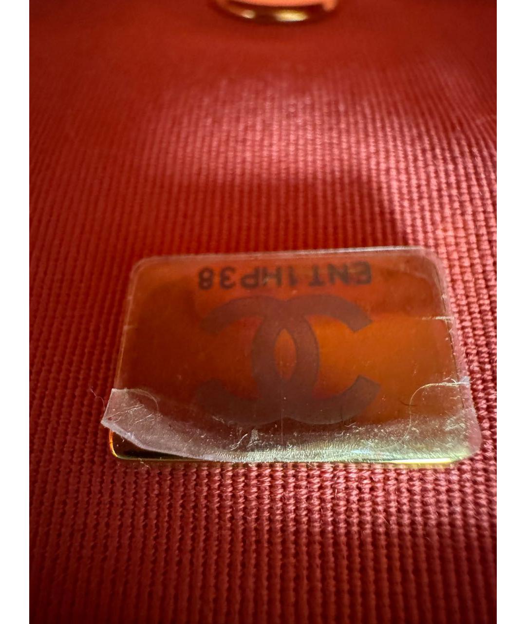 CHANEL Коралловая кожаная сумка через плечо, фото 8