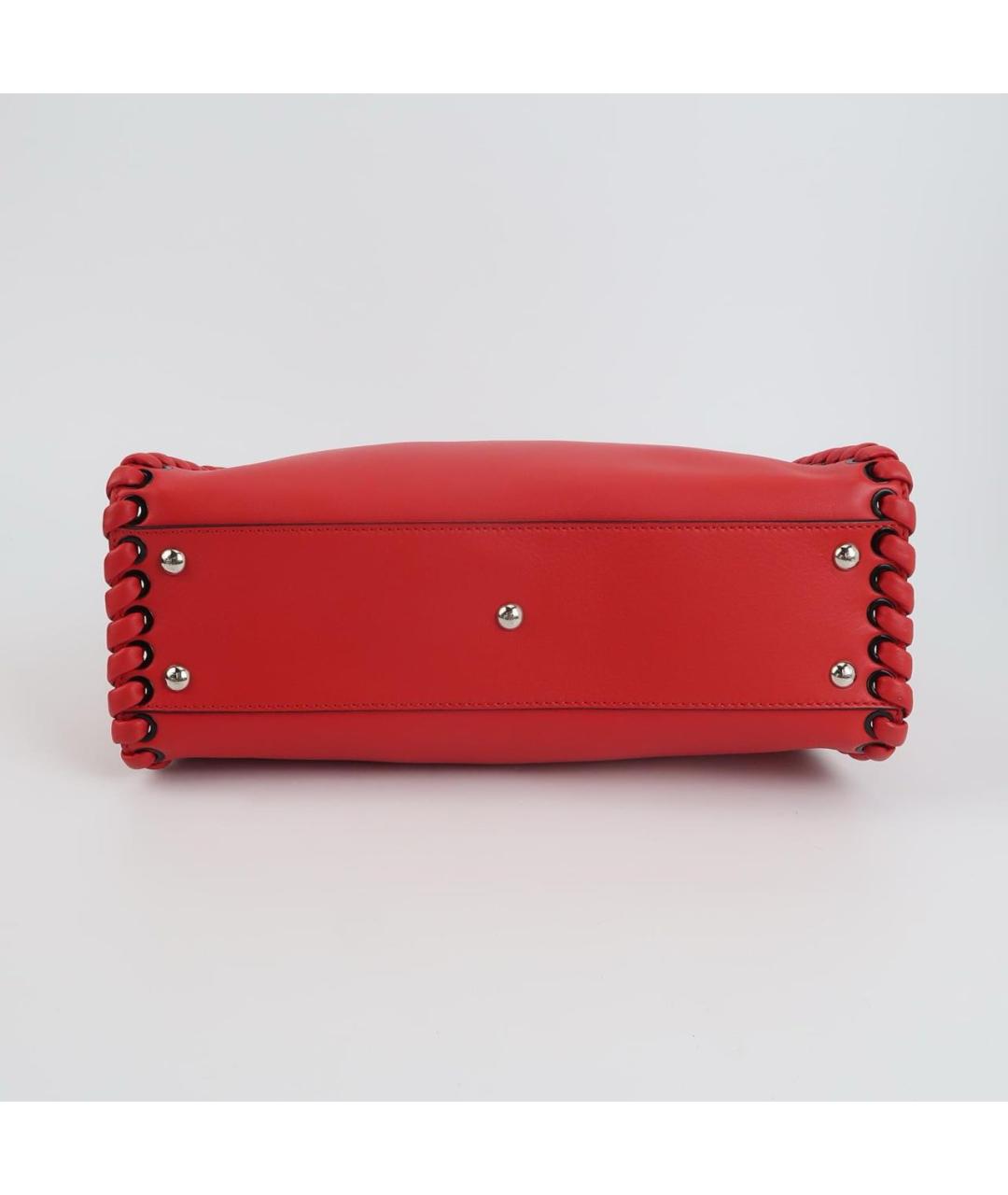 FENDI Красная кожаная сумка с короткими ручками, фото 4