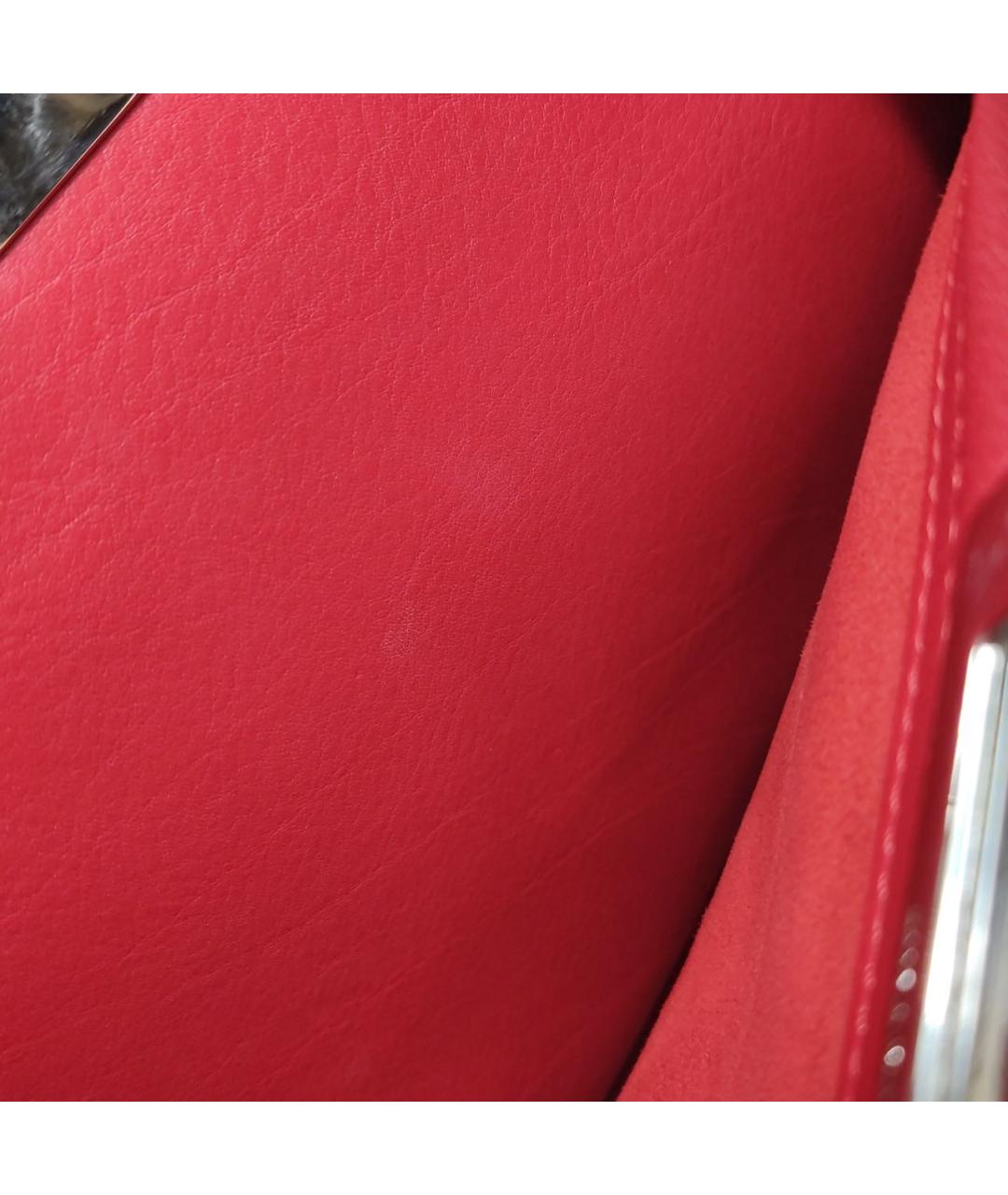 FENDI Красная кожаная сумка с короткими ручками, фото 6
