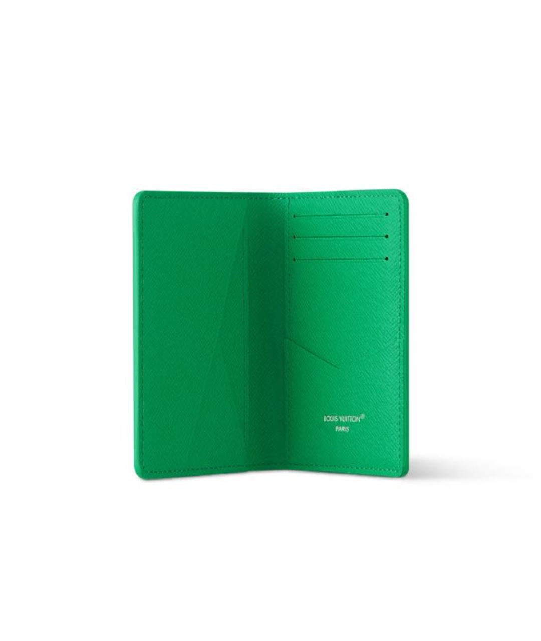 LOUIS VUITTON Зеленый кардхолдер, фото 3