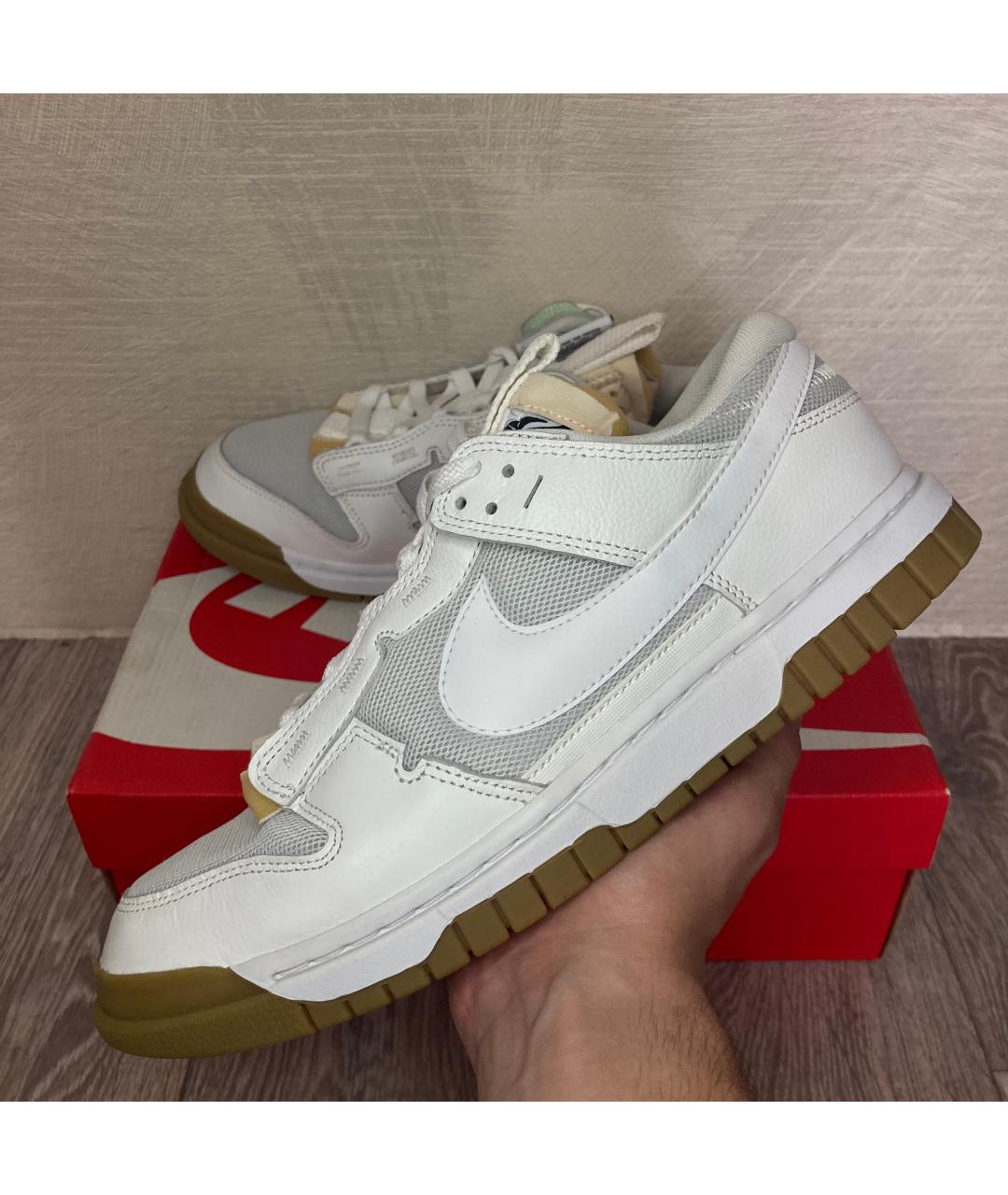 NIKE Белые низкие кроссовки / кеды из искусственной кожи, фото 3