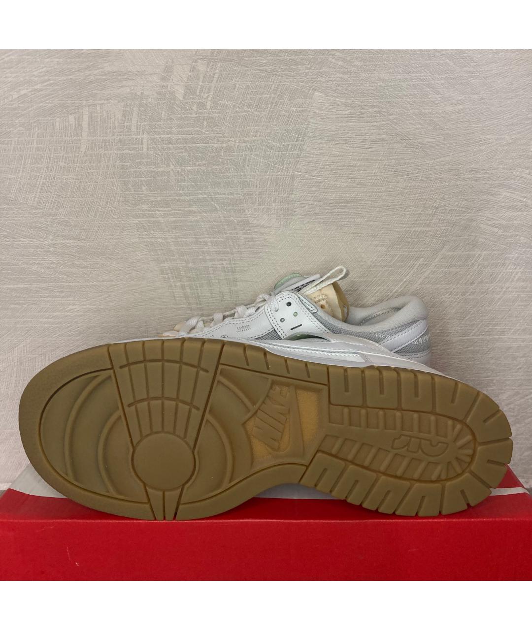 NIKE Белые низкие кроссовки / кеды из искусственной кожи, фото 4