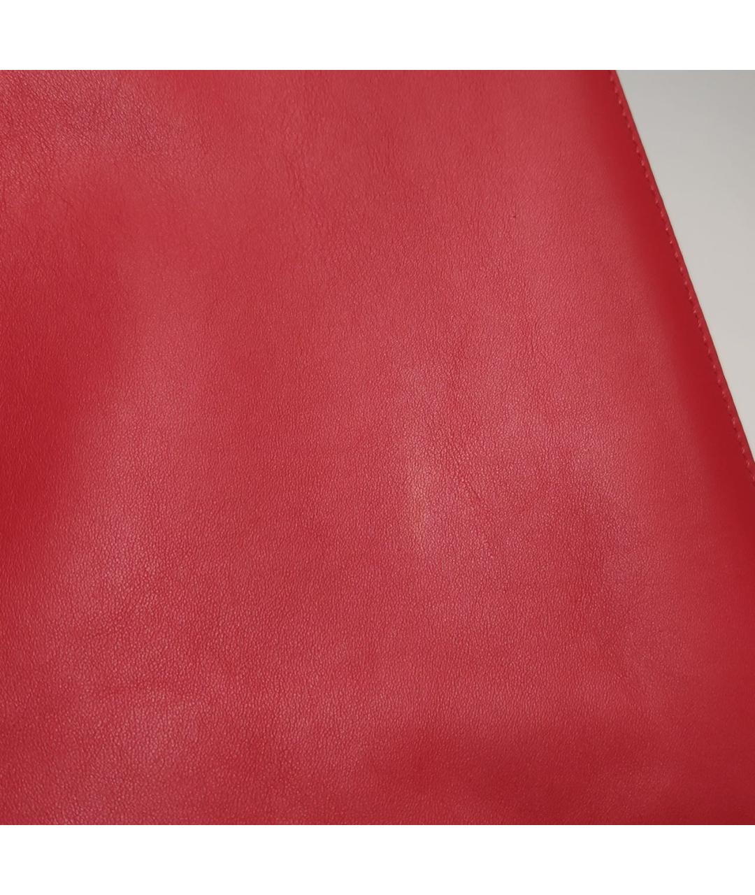 FENDI Красная кожаная сумка с короткими ручками, фото 7