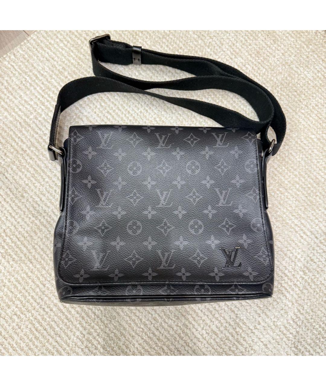 LOUIS VUITTON Антрацитовая сумка на плечо, фото 2