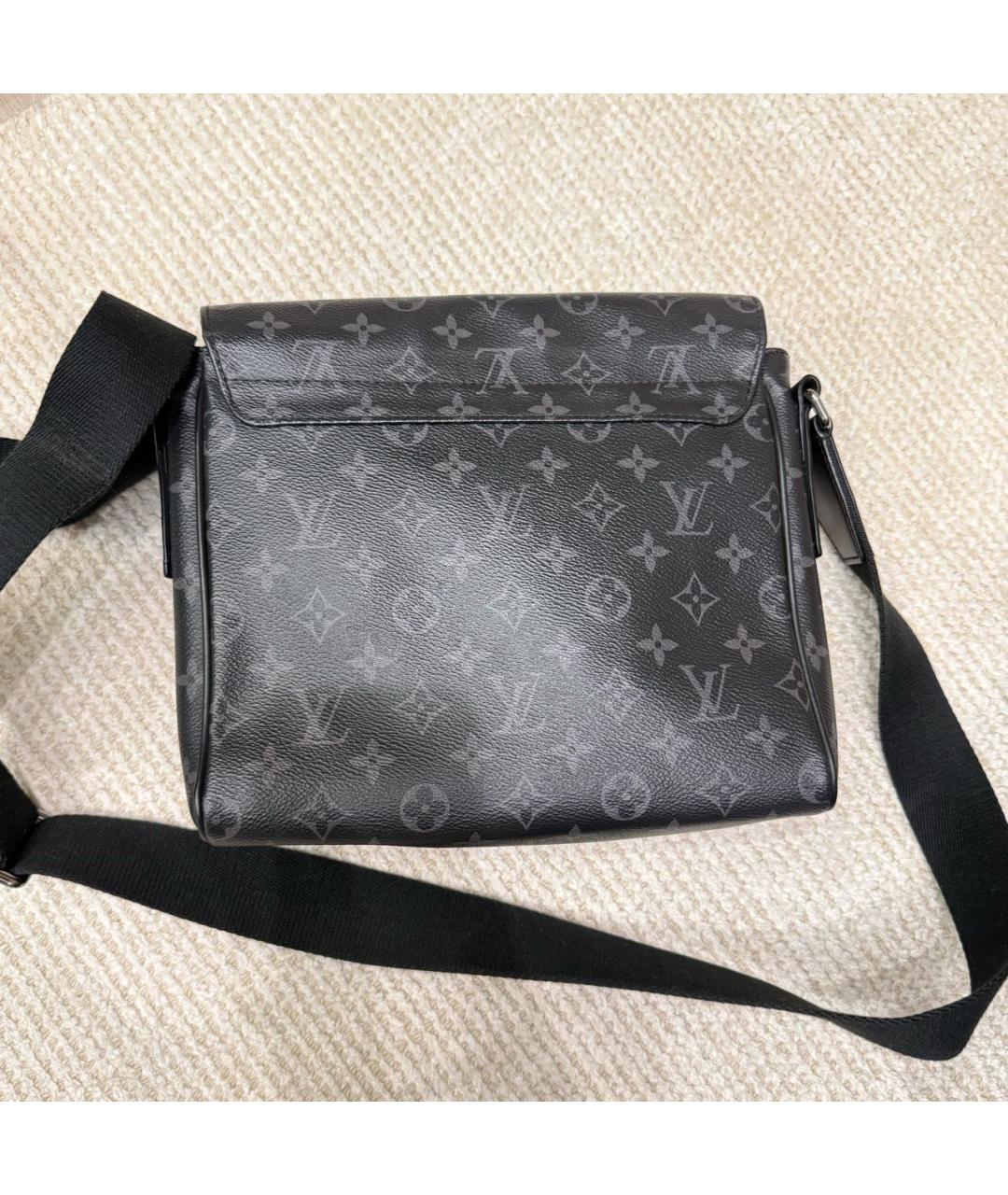 LOUIS VUITTON Антрацитовая сумка на плечо, фото 3