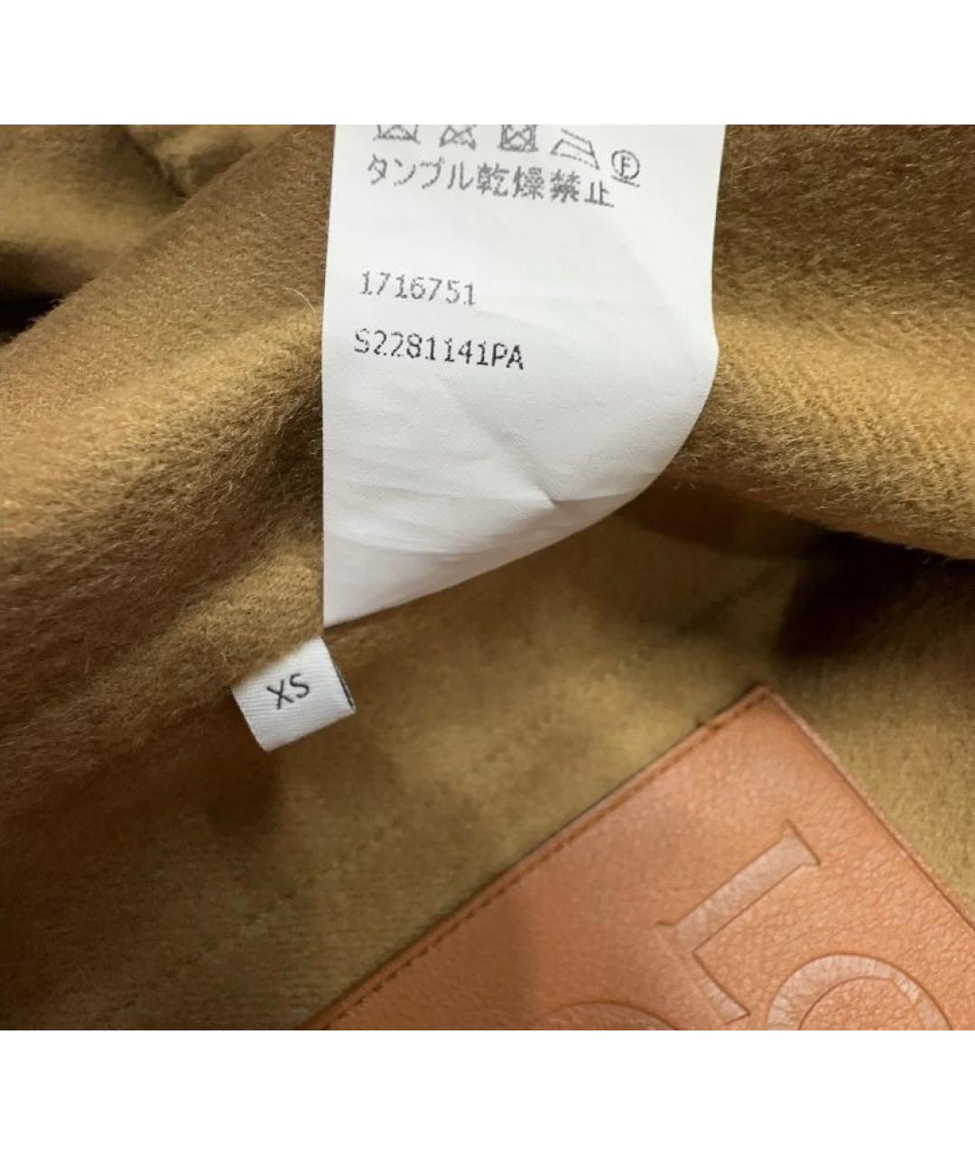 LOEWE Коричневое шерстяное пальто, фото 4