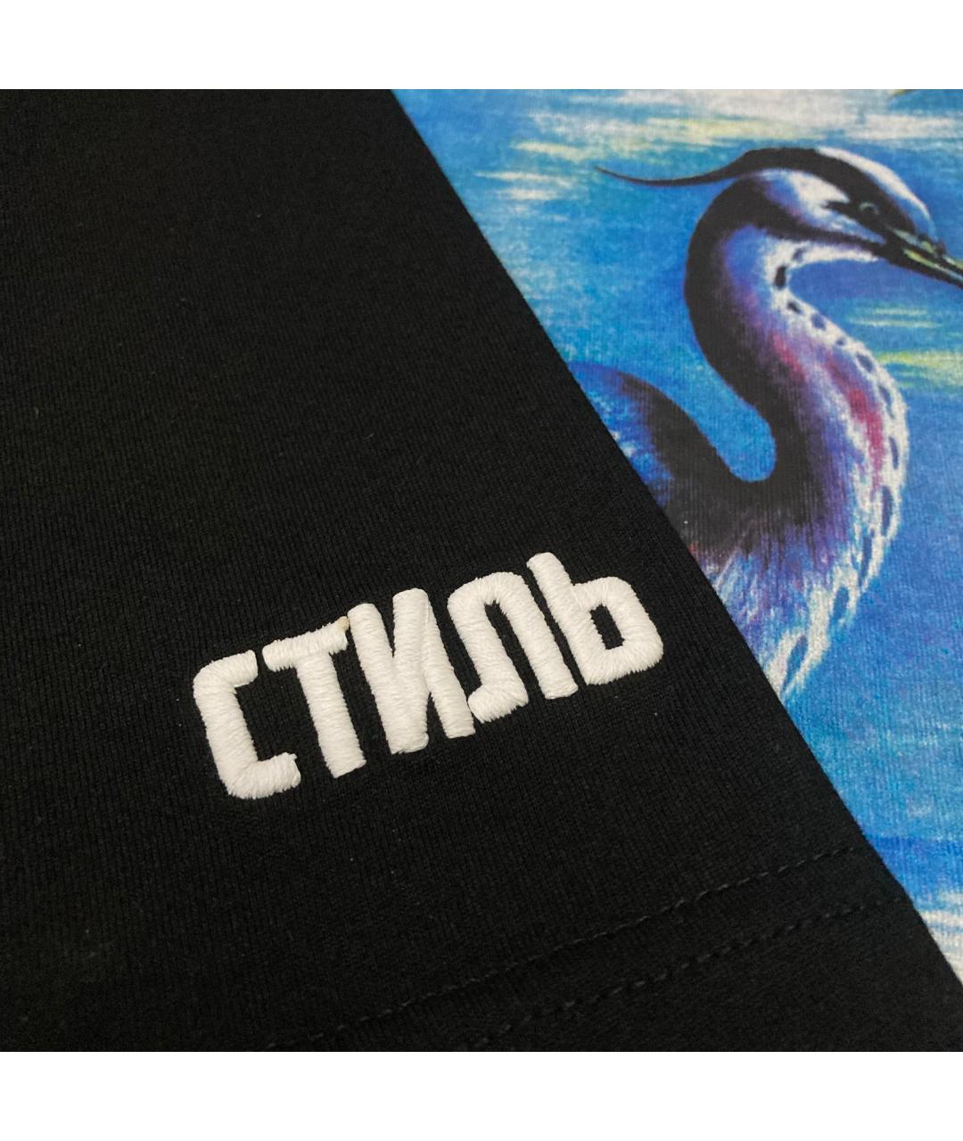 HERON PRESTON Черная хлопковая футболка, фото 3