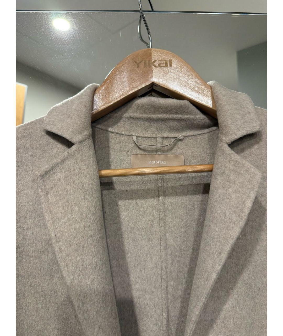 12 STOREEZ Бежевое шерстяное пальто, фото 3