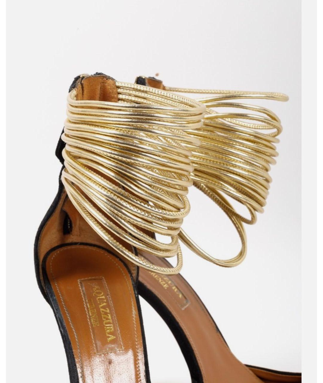 AQUAZZURA Черные замшевые туфли, фото 4