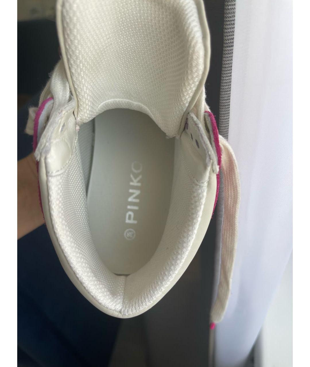 PINKO Розовые кожаные кроссовки, фото 5