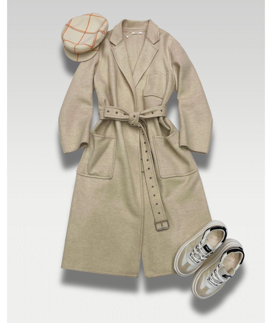 HERMES Бежевая кепка, фото 6