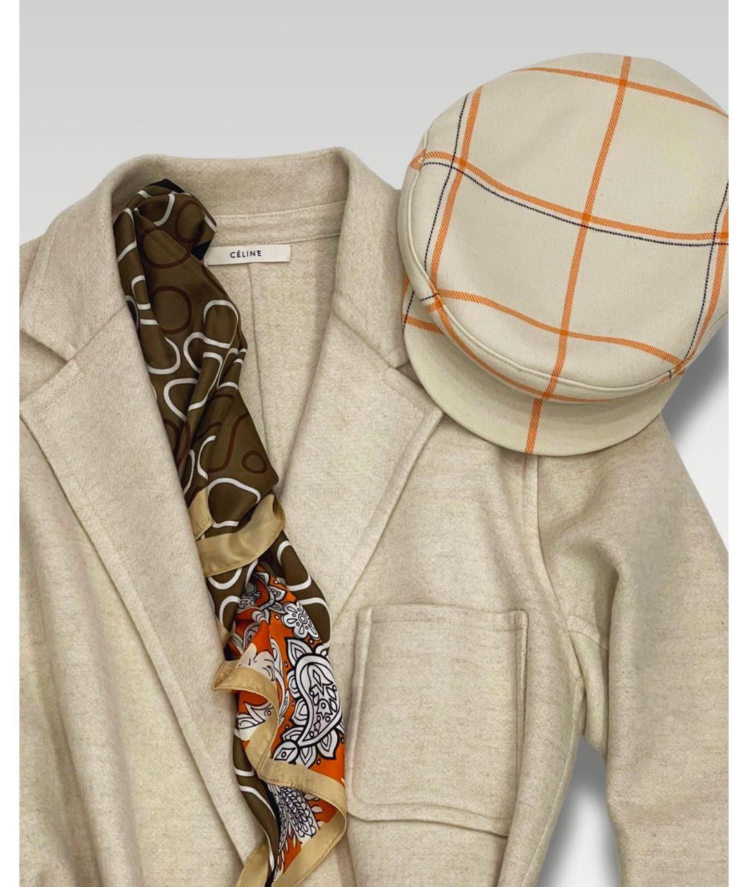 HERMES Бежевая кепка, фото 5