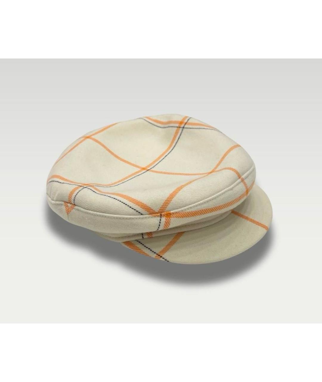 HERMES Бежевая кепка, фото 7
