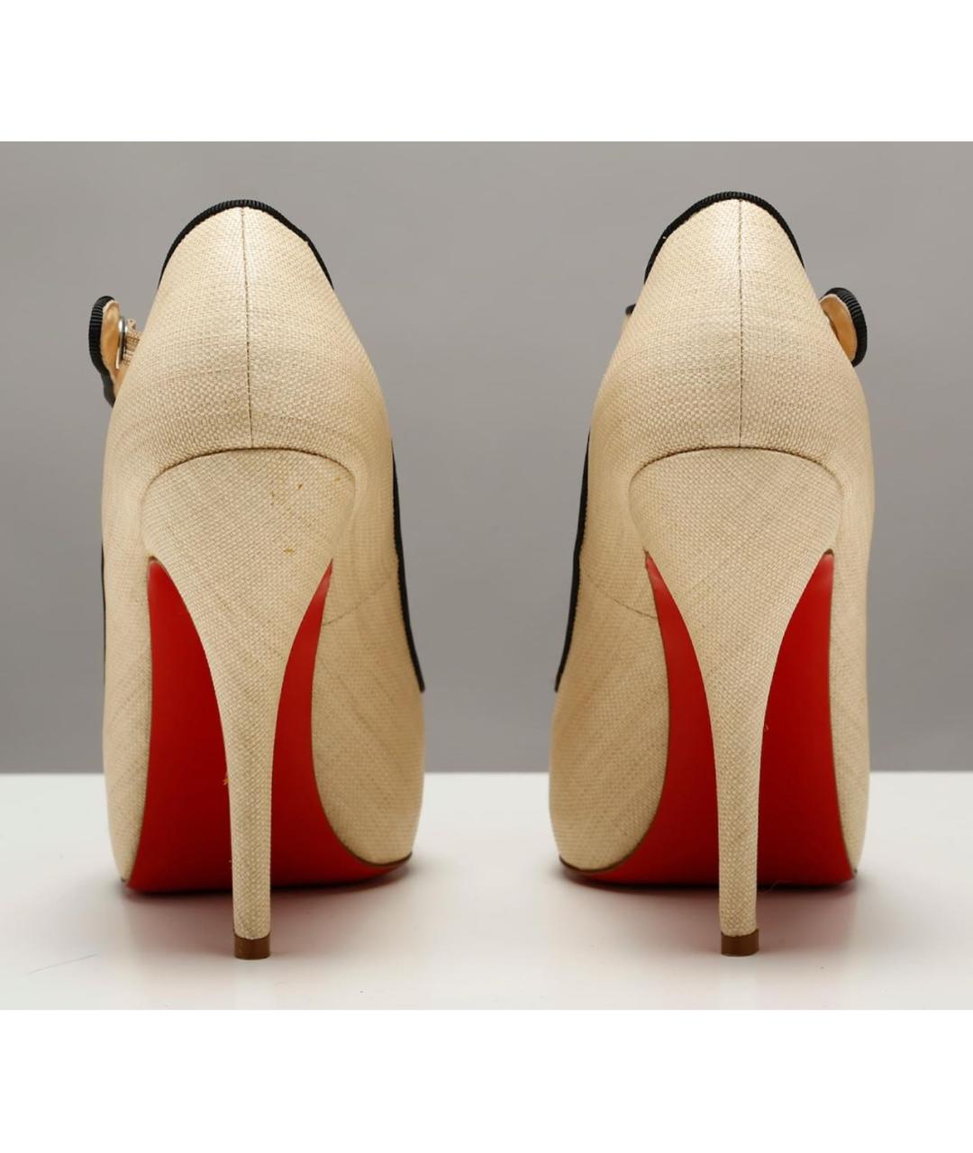 CHRISTIAN LOUBOUTIN Бежевые туфли, фото 4