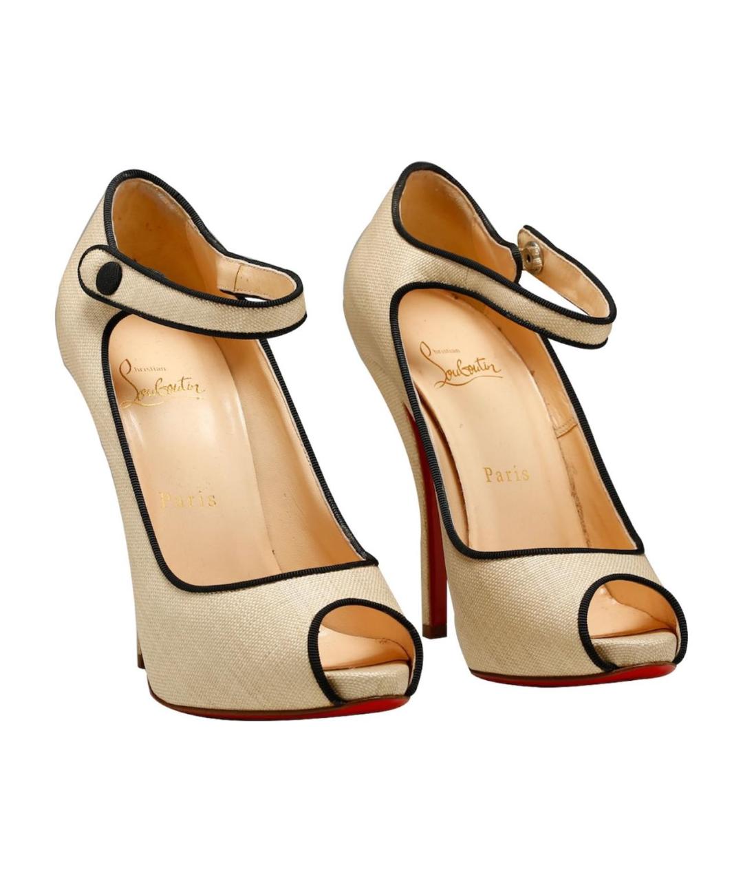 CHRISTIAN LOUBOUTIN Бежевые туфли, фото 3