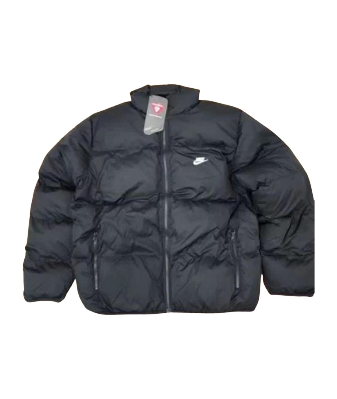NIKE Черный полиэстеровый пуховик, фото 1