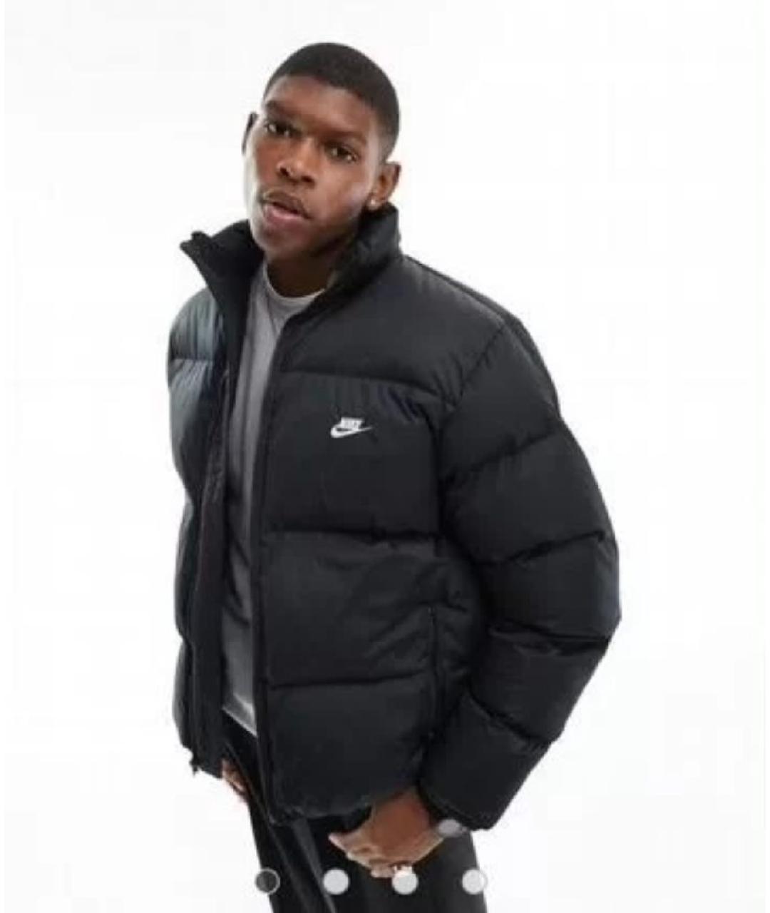 NIKE Черный полиэстеровый пуховик, фото 3