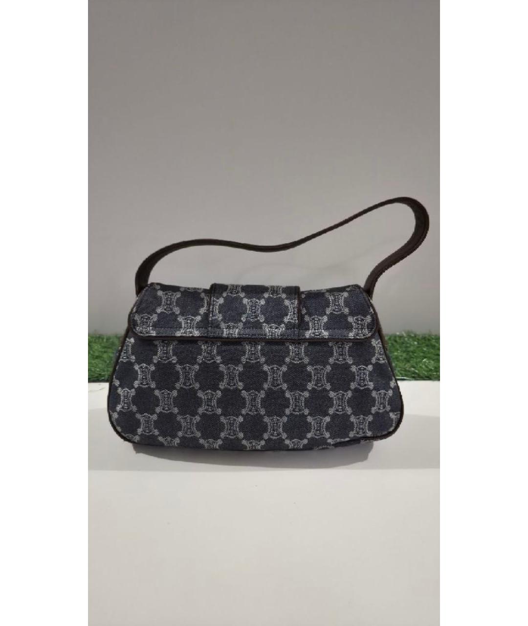 CELINE Темно-синяя деним сумка через плечо, фото 4