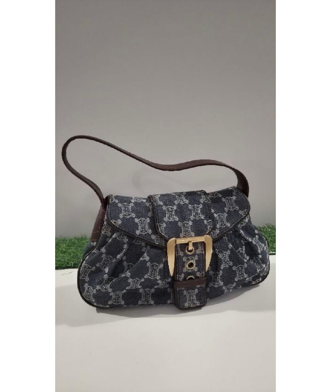 CELINE Темно-синяя деним сумка через плечо, фото 9