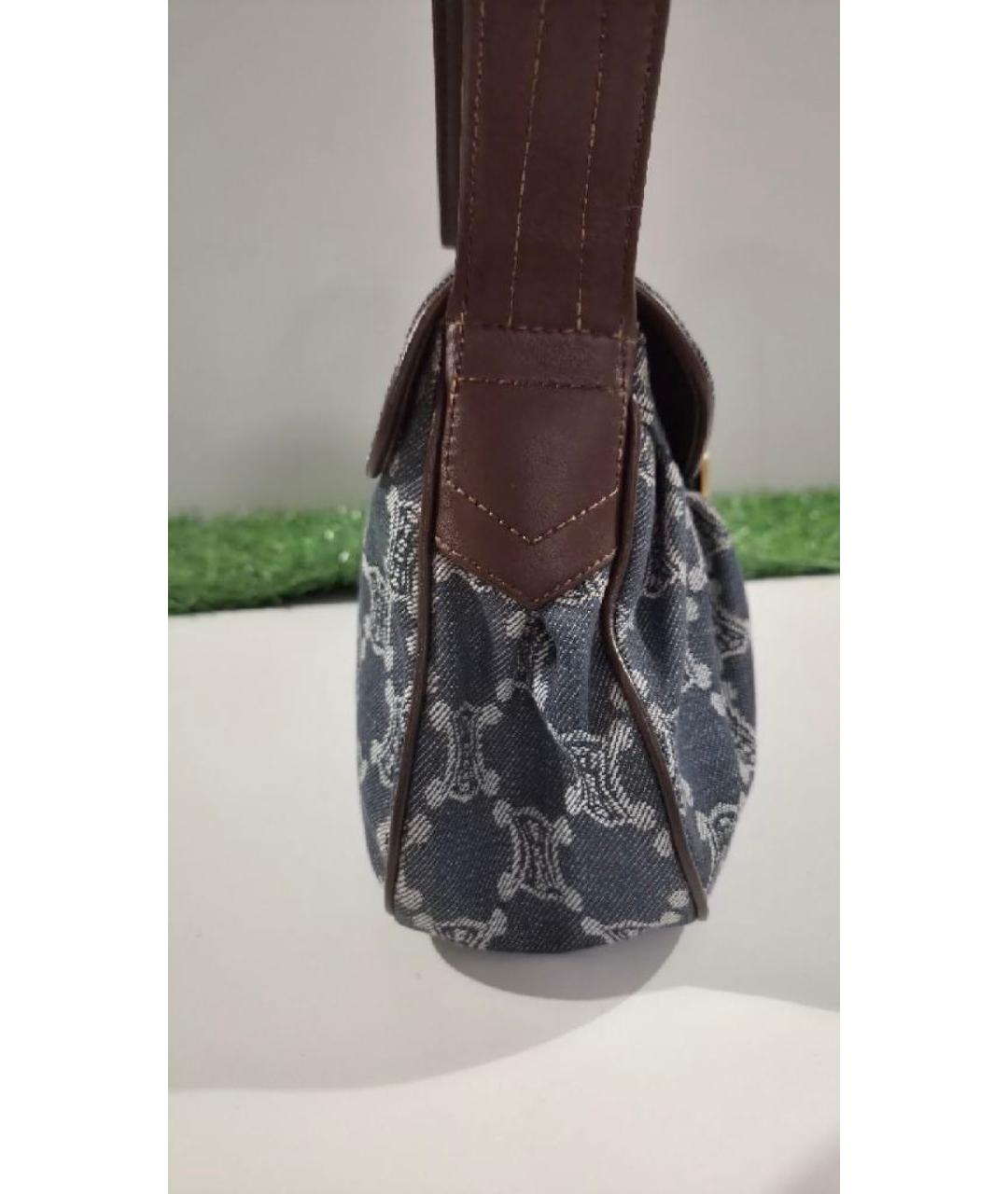 CELINE Темно-синяя деним сумка через плечо, фото 5