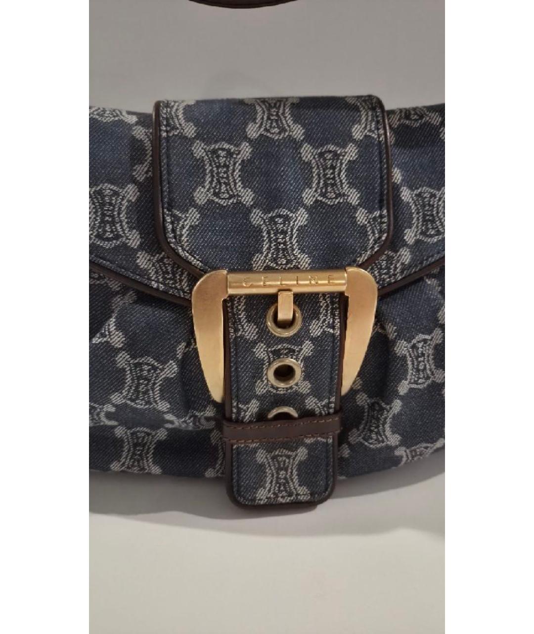 CELINE Темно-синяя деним сумка через плечо, фото 7