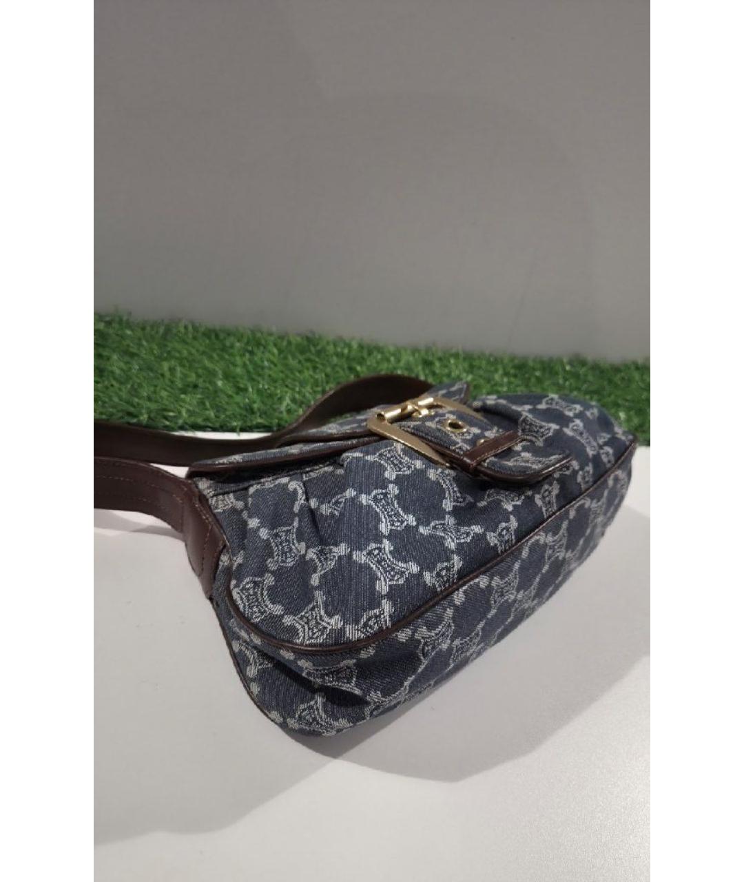 CELINE Темно-синяя деним сумка через плечо, фото 2