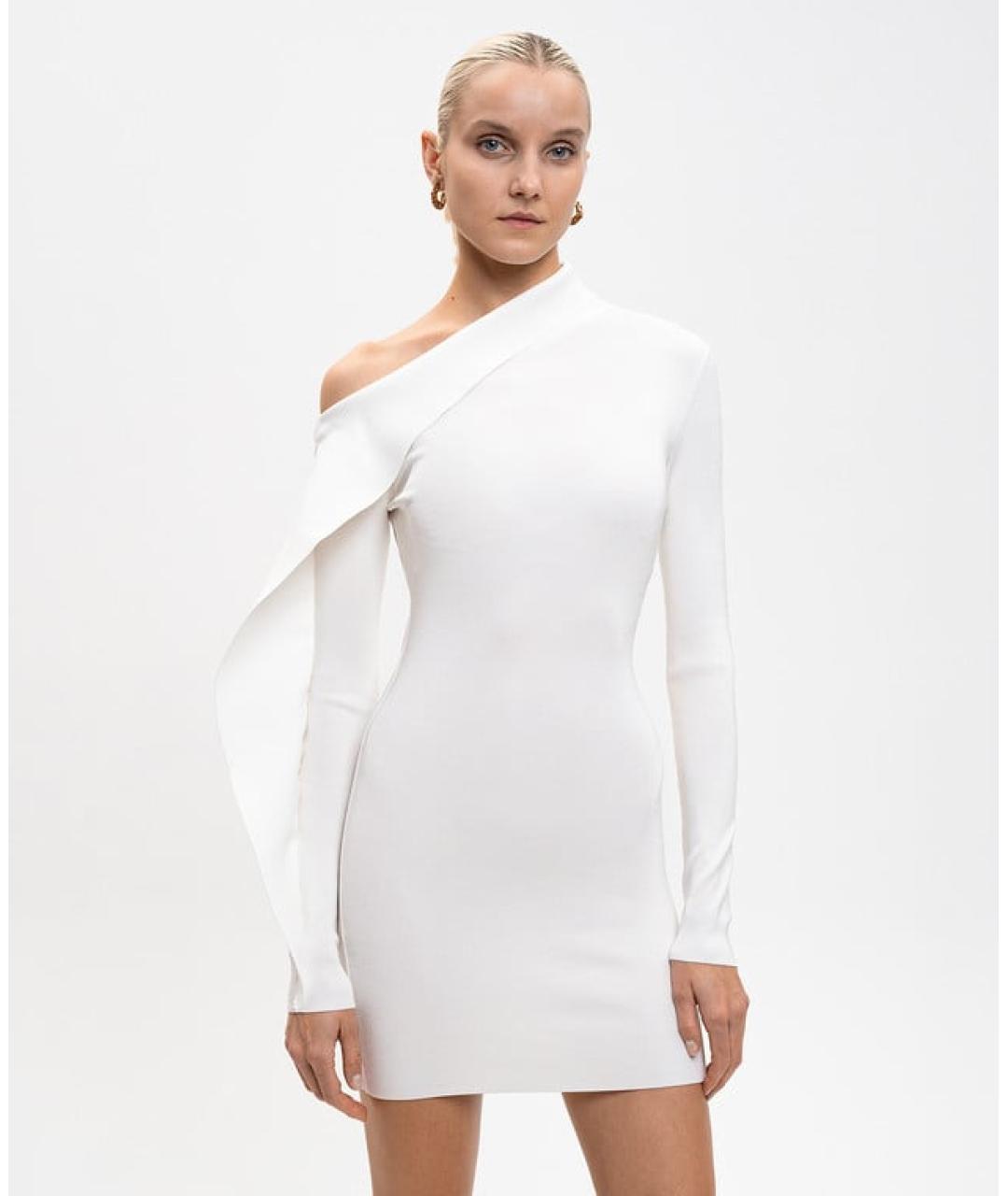 DAVID KOMA Белое коктейльное платье, фото 9