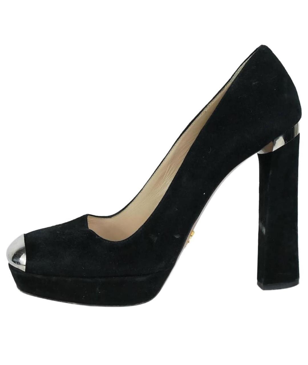 PRADA Черные замшевые туфли, фото 5