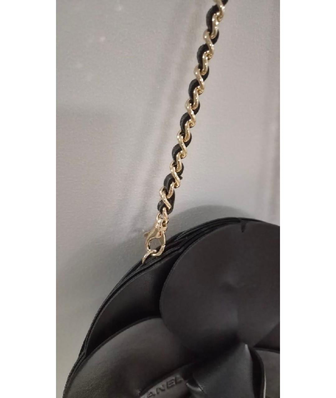 CHANEL Черная кожаная сумка через плечо, фото 4