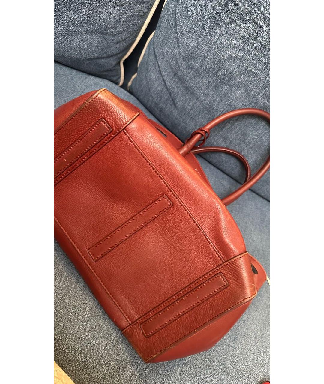 RALPH LAUREN Красная кожаная сумка тоут, фото 7