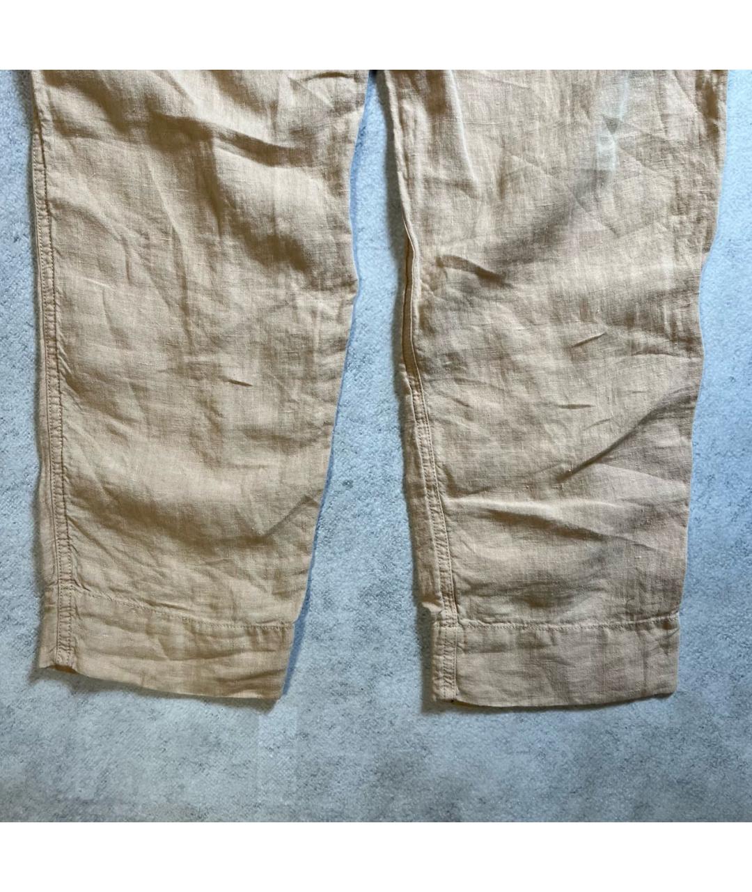 RALPH LAUREN Хаки льняные повседневные брюки, фото 5