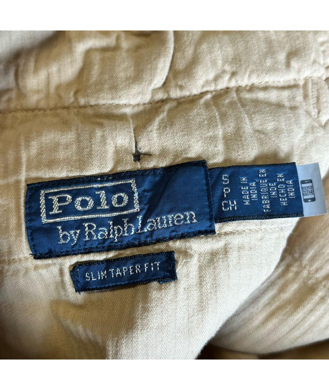 RALPH LAUREN Хаки льняные повседневные брюки, фото 6