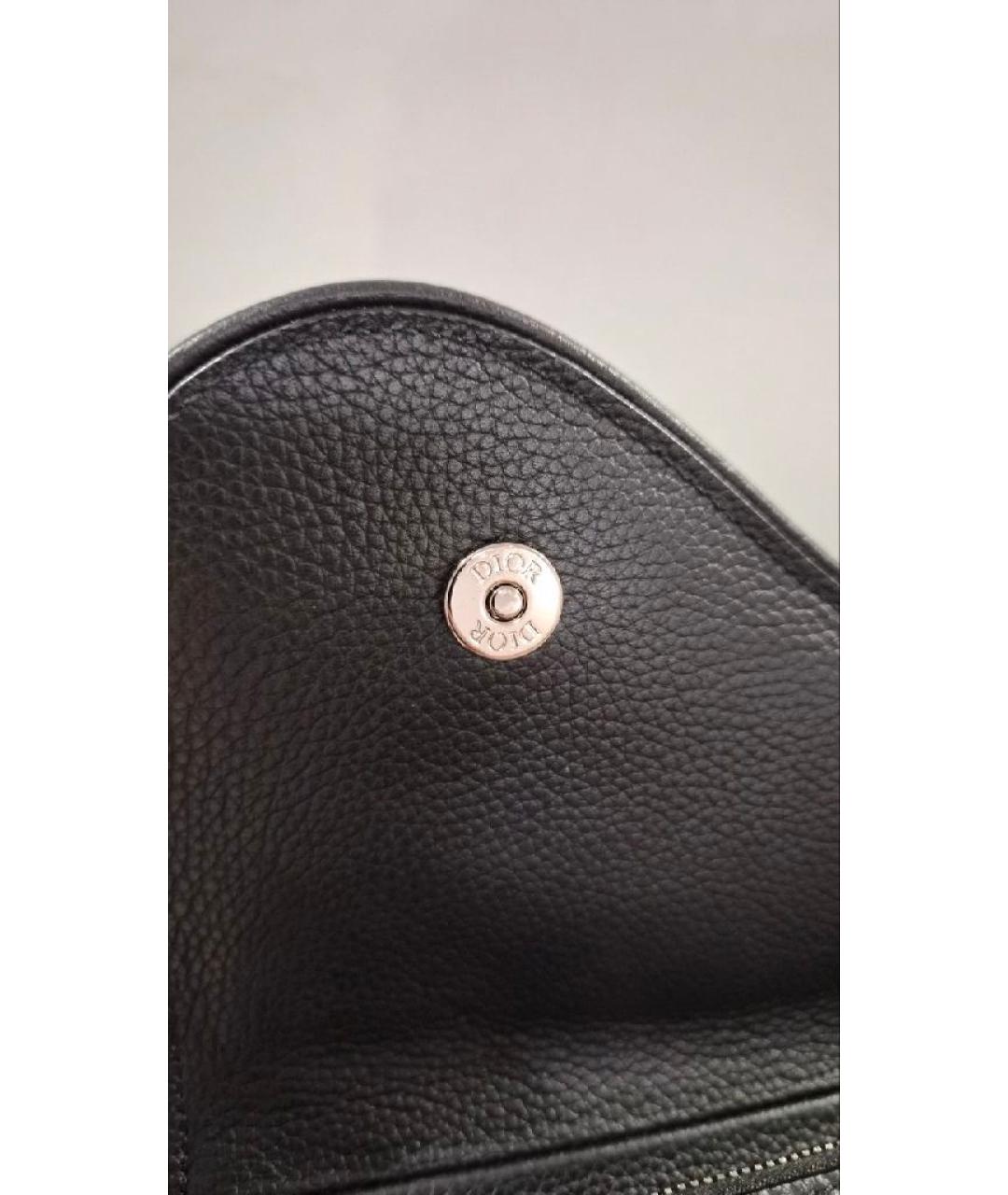 CHRISTIAN DIOR Черная кожаная сумка через плечо, фото 5