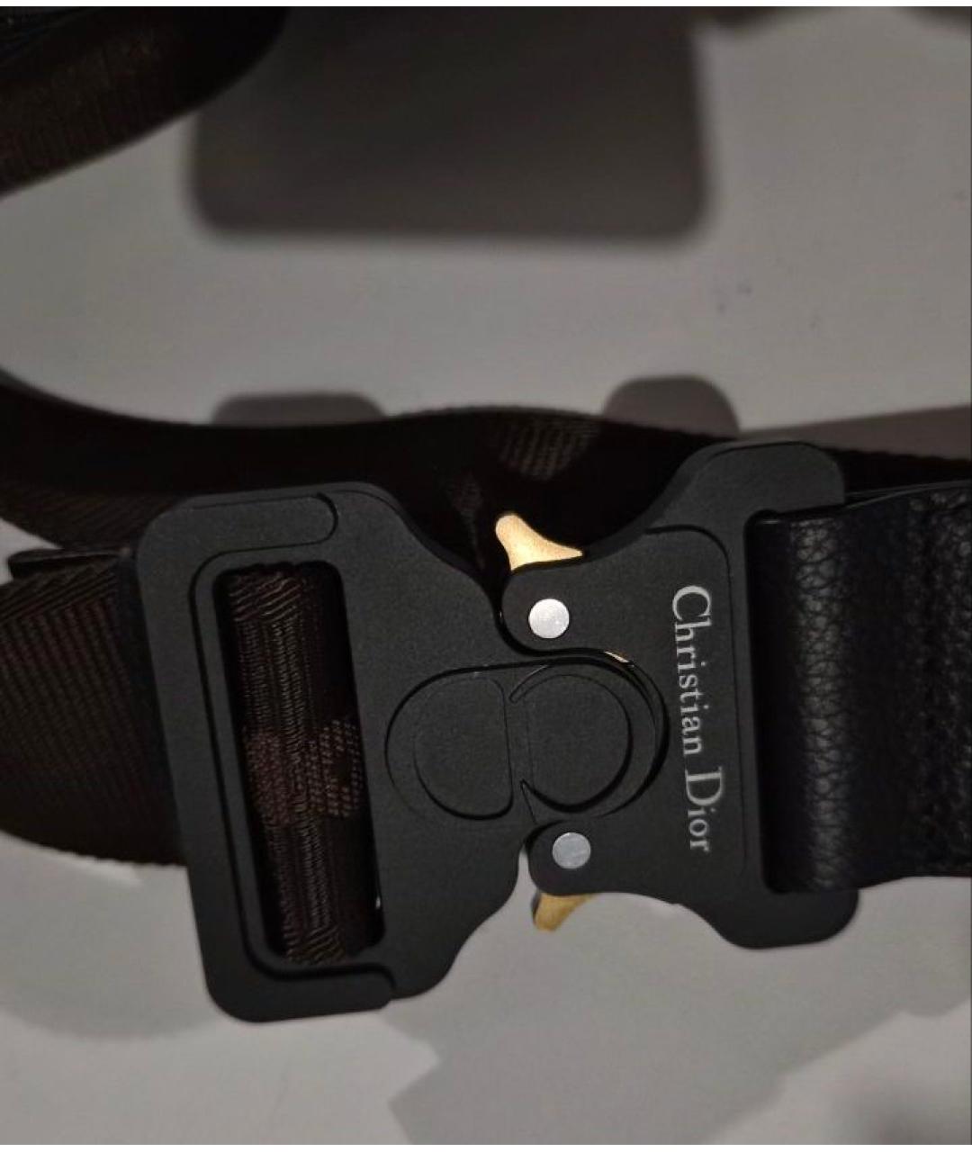 CHRISTIAN DIOR Черная кожаная сумка через плечо, фото 8