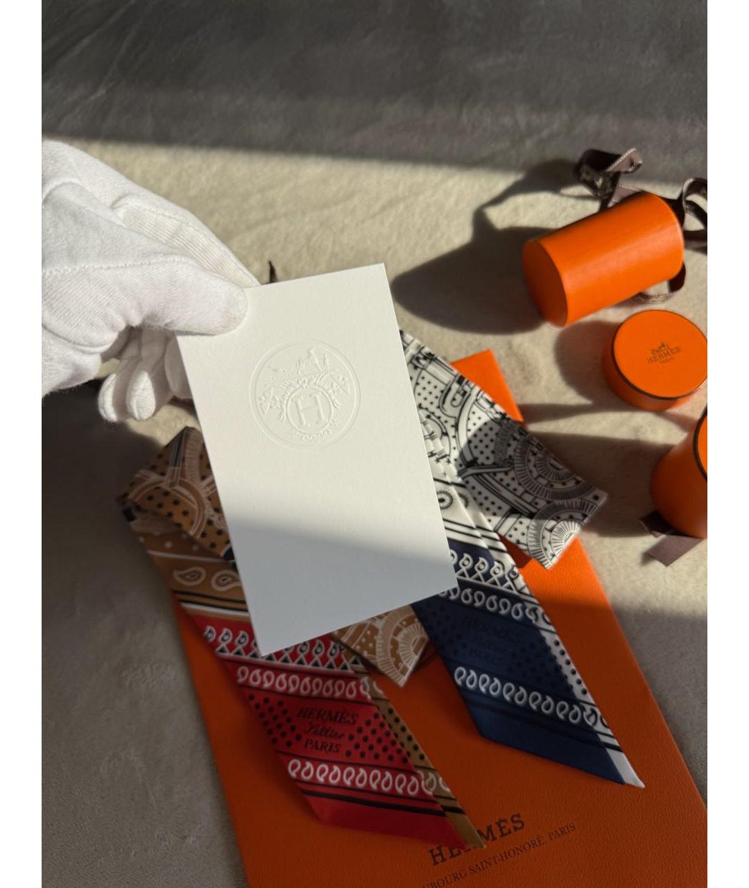 HERMES Мульти шелковый платок, фото 6