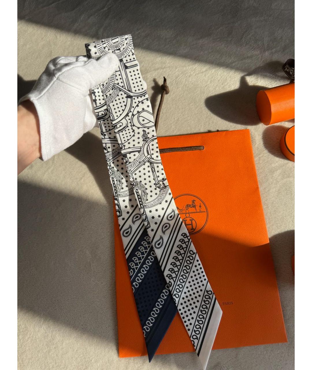 HERMES Мульти шелковый платок, фото 2