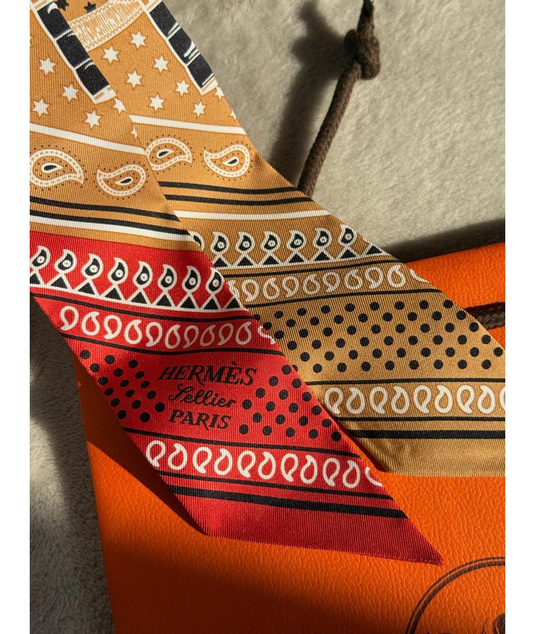 HERMES Мульти шелковый платок, фото 3
