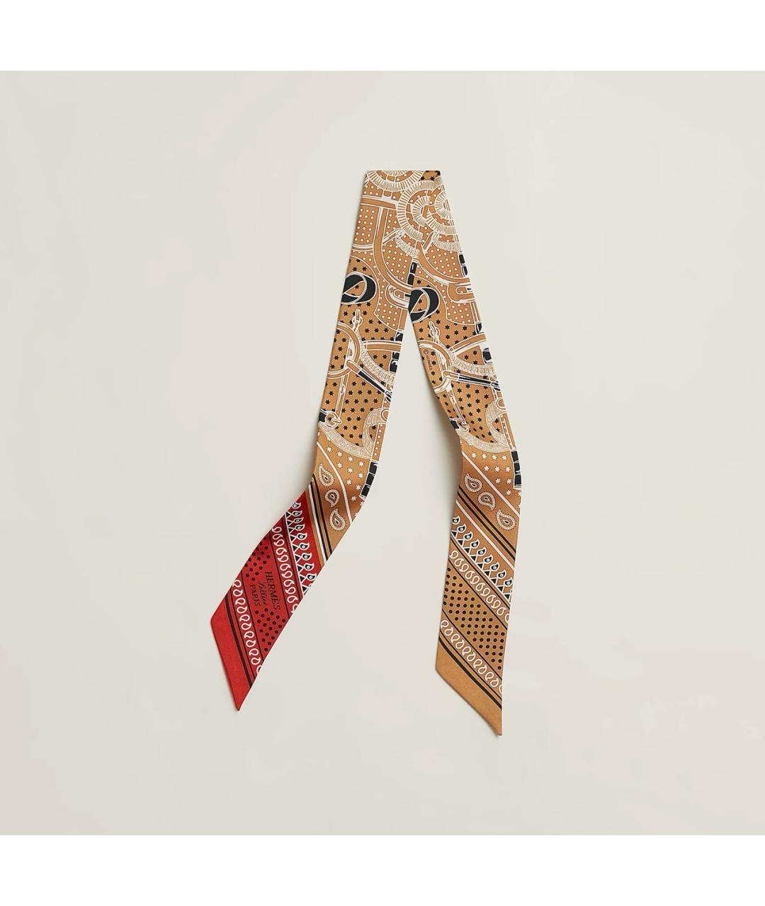 HERMES Мульти шелковый платок, фото 9