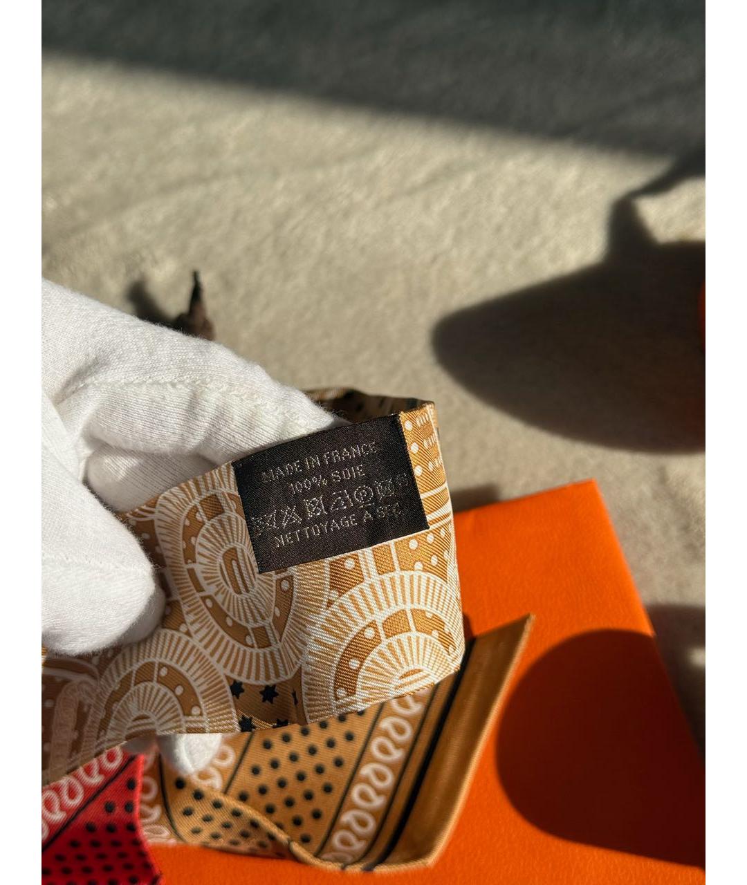 HERMES Мульти шелковый платок, фото 4