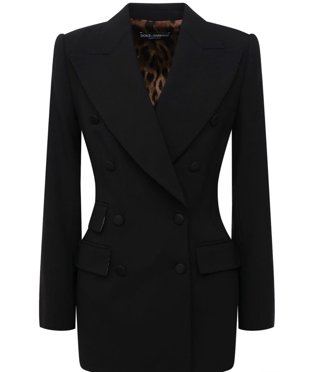 DOLCE&GABBANA Черный шерстяной жакет/пиджак, фото 1