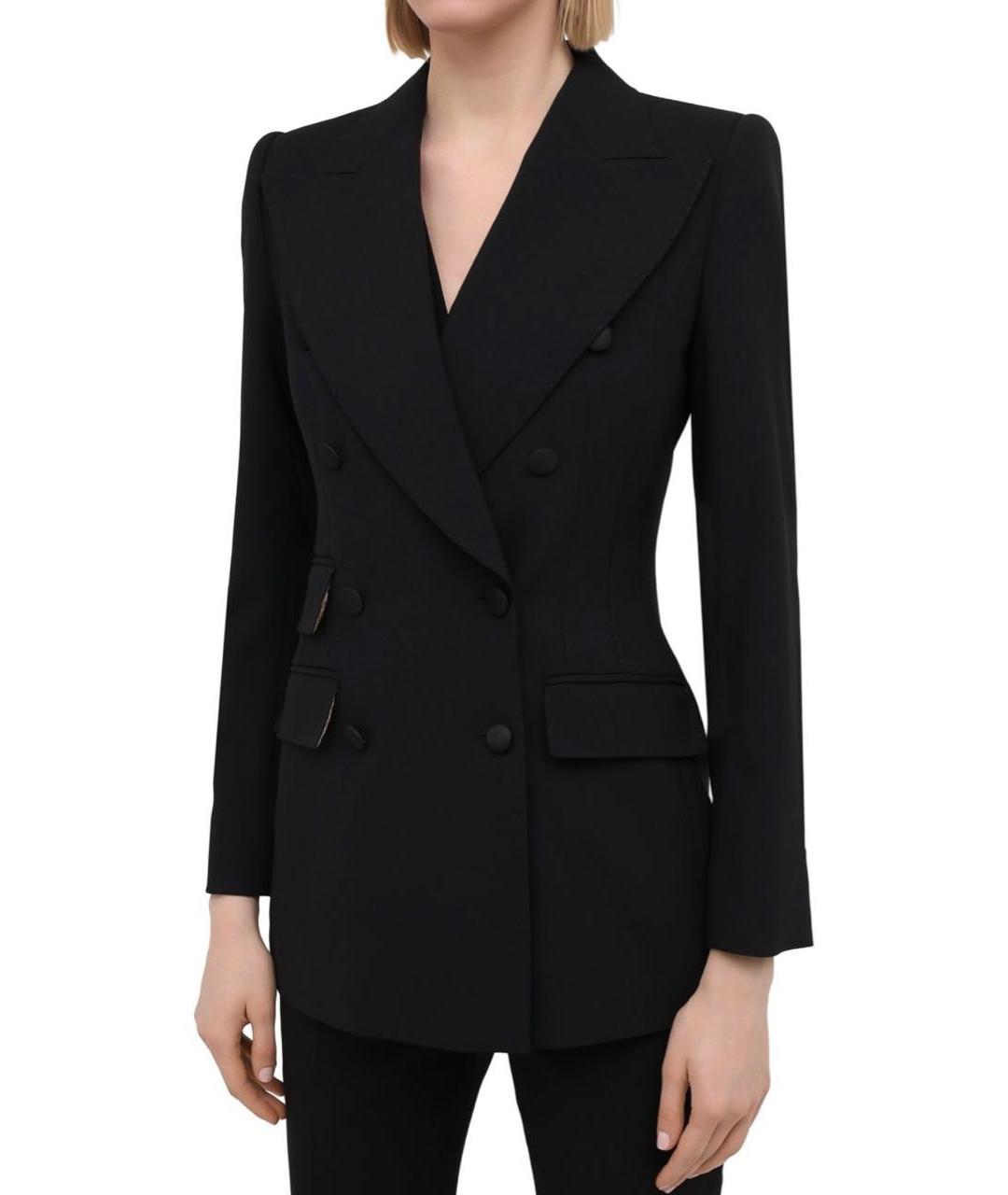 DOLCE&GABBANA Черный шерстяной жакет/пиджак, фото 3