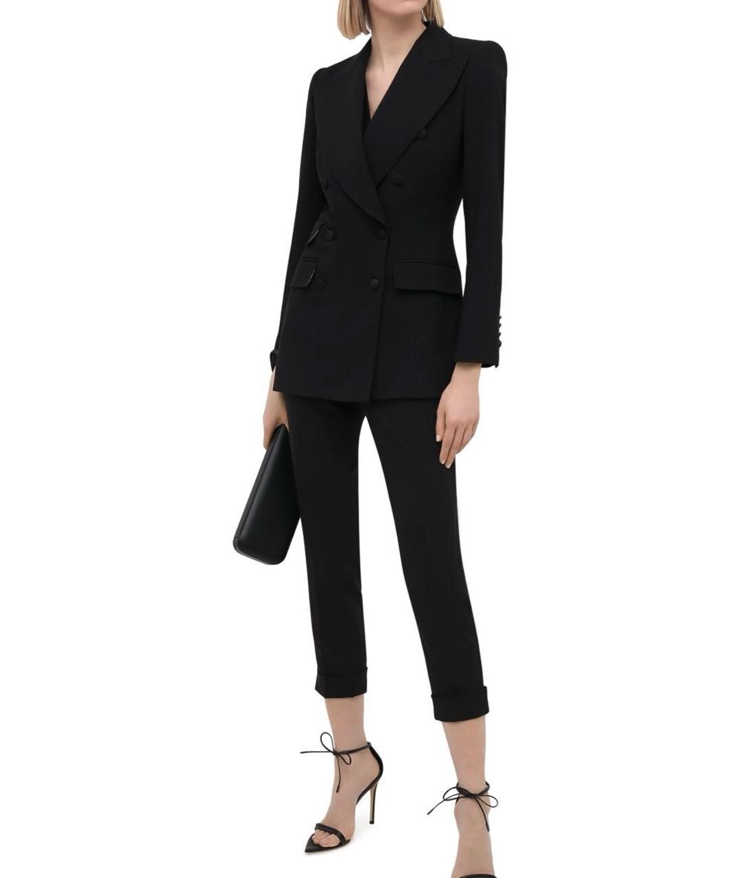 DOLCE&GABBANA Черный шерстяной жакет/пиджак, фото 2